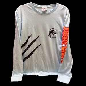 Jurassic World Men’s  Light Blue Long Sleeve Shirt size S/M